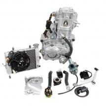 Двигатель 250см3 169MM CB250 (69x65) Zongshen 2 клапана/водянка, реверс, полный комплект+радиатор